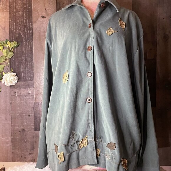 PREVIOUSLY OWNED 2X LIKE VELVET VINTAGE TEDDI SUIT BLAZER IS XL PANTS ARE A 10 - Picture 5 of 13